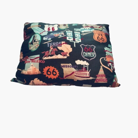 Route 66 Vintage Map Decorative Throw Pillow Camper Motorhome Travel Trailer - Picture 4 of 7